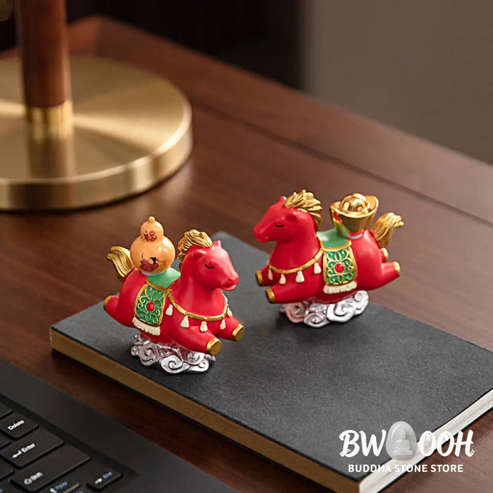 Buddha Stones Chinese Zodiac Year Of The Horse Fu Character Prosperity Home Decoration - Decorations