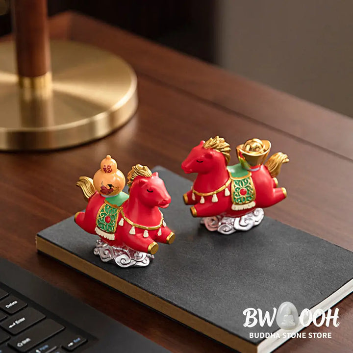 Buddha Stones Chinese Zodiac Year Of The Horse Fu Character Prosperity Home Decoration - Decorations
