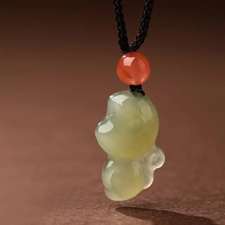 Buddha Stones Chinese Zodiac Year Of The Horse Jade South Red Agate Prosperity Necklace Pendants - BWOOOH - Monkey