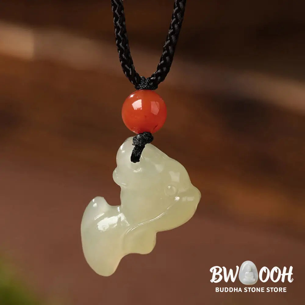 Buddha Stones Chinese Zodiac Year Of The Horse Jade South Red Agate Prosperity Necklace Pendants - BWOOOH - Necklaces &amp;