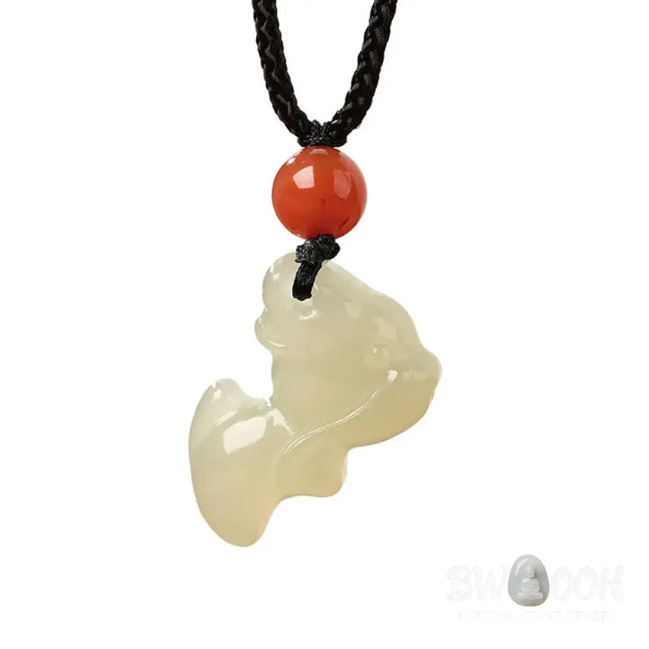 Buddha Stones Chinese Zodiac Year Of The Horse Jade South Red Agate Prosperity Necklace Pendants - BWOOOH - Necklaces &amp;