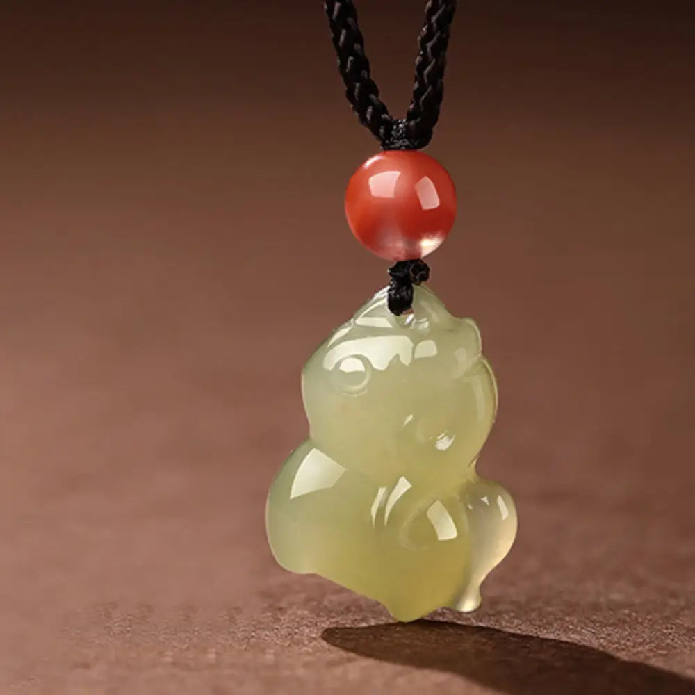 Buddha Stones Chinese Zodiac Year Of The Horse Jade South Red Agate Prosperity Necklace Pendants - BWOOOH - Horse