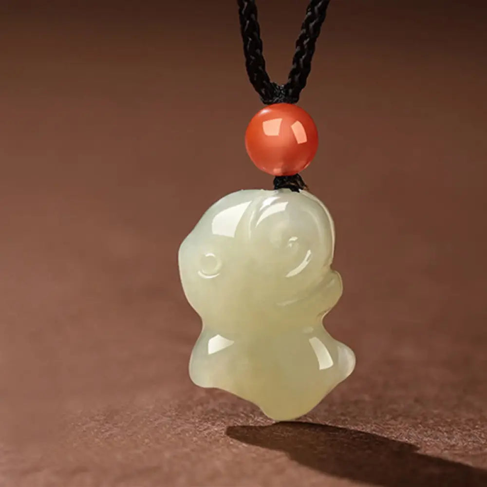 Buddha Stones Chinese Zodiac Year Of The Horse Jade South Red Agate Prosperity Necklace Pendants - BWOOOH - Ox