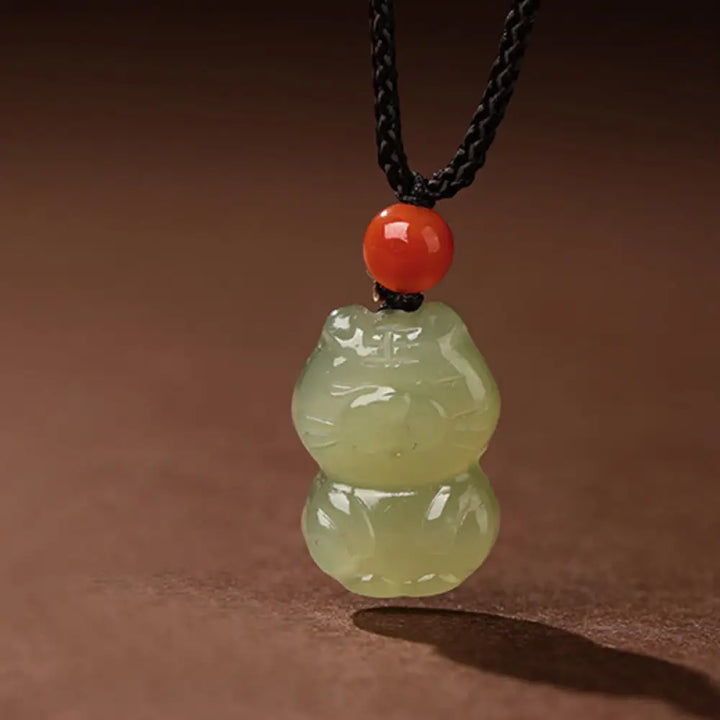 Buddha Stones Chinese Zodiac Year Of The Horse Jade South Red Agate Prosperity Necklace Pendants - BWOOOH - Tiger