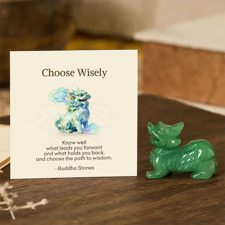 BWOOOH "Choose Wisely" Natural Small PiXiu Green Aventuri