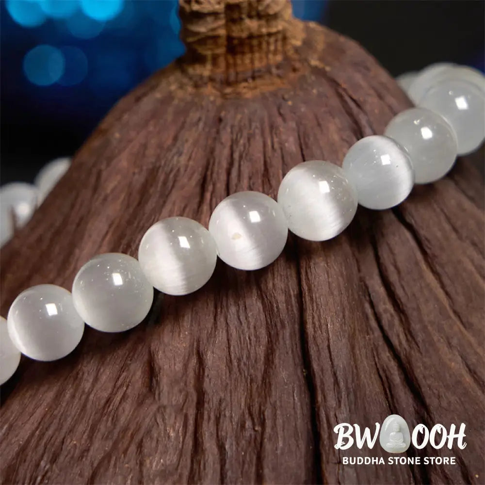 Buddha Stones Chrysoberyl Cat’s Eye Pink Flowers Support Bracelet - BWOOOH - Cat’s Eye(Wrist Circumference: 14-17cm)