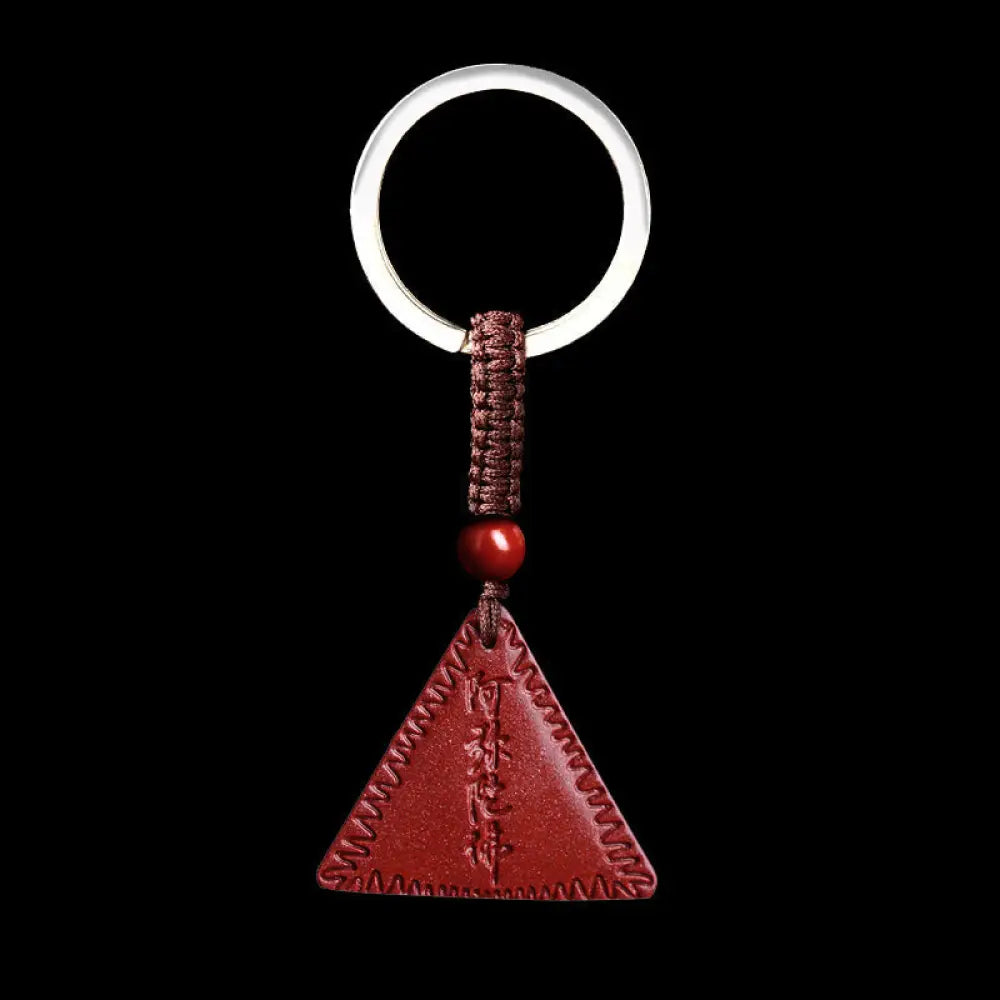 Buddha Stones Cinnabar Amitabha Calm Necklace Pendant - BWOOOH - Purple-Red Cinnabar / Key Chain - Necklaces &amp; Pendants