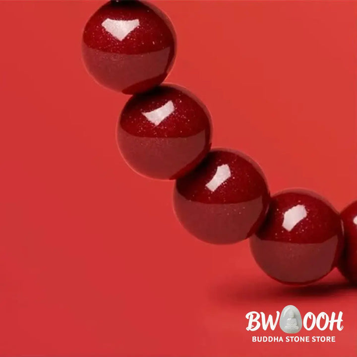 Buddha Stones Cinnabar Bead Hetian Jade Year Of The Snake Blessing Bracelet - BWOOOH - Bracelet