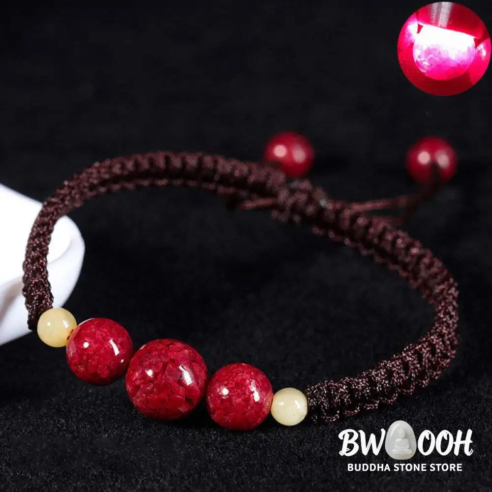 Buddha Stones Cinnabar Blessing Red String Bracelet For Kids - BWOOOH - Bracelet