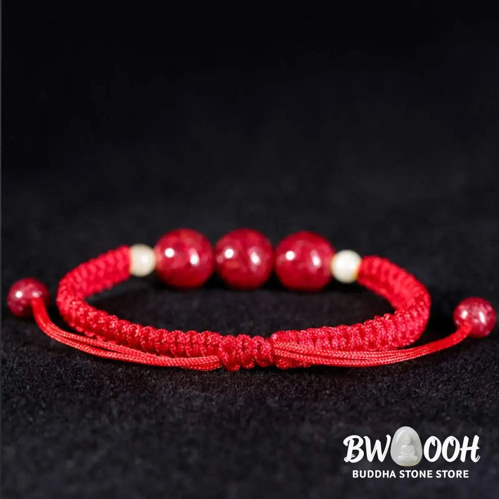 Buddha Stones Cinnabar Blessing Red String Bracelet For Kids - BWOOOH - Bracelet