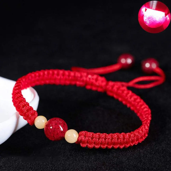Buddha Stones Cinnabar Blessing Red String Bracelet For Kids - BWOOOH - Red(Wrist Circumference 14cm) / 10mm - Bracelet