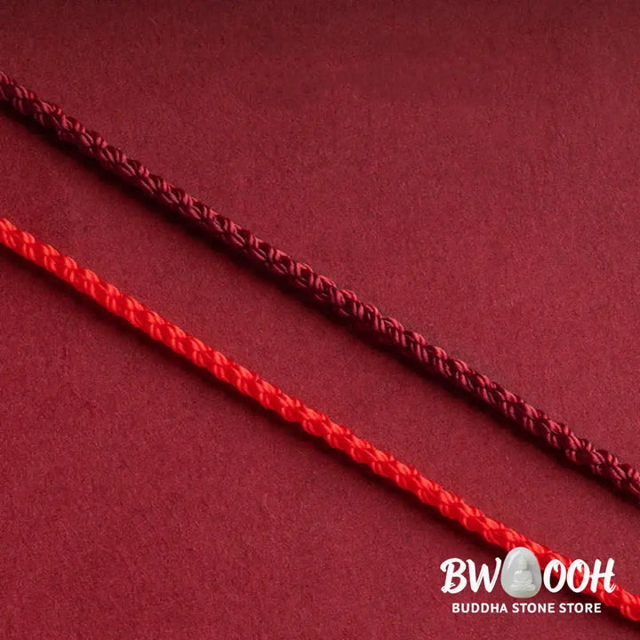 Buddha Stones Cinnabar Blessing Red String Golden Infinity Symbol Bracelet Anklet - BWOOOH - Bracelet Anklet