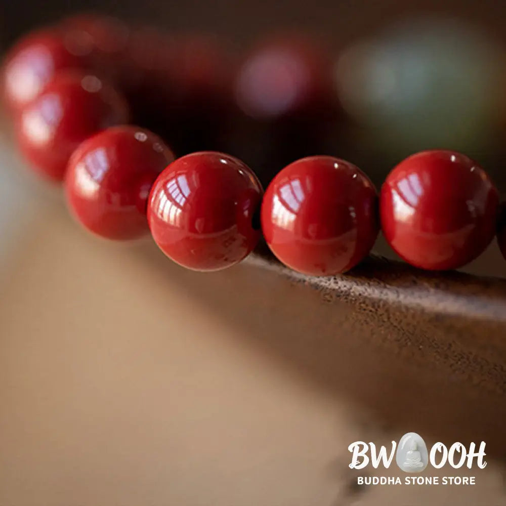 Buddha Stones Cinnabar Green Aventurine Fortune Luck Bracelet - BWOOOH - Bracelet