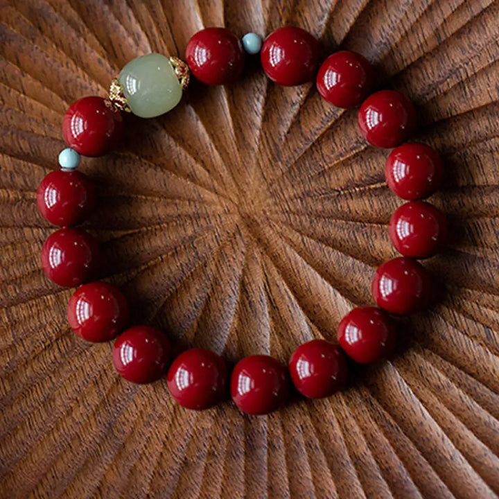 Buddha Stones Cinnabar Green Aventurine Fortune Luck Bracelet - BWOOOH - Purple Sand / 6mm - Bracelet