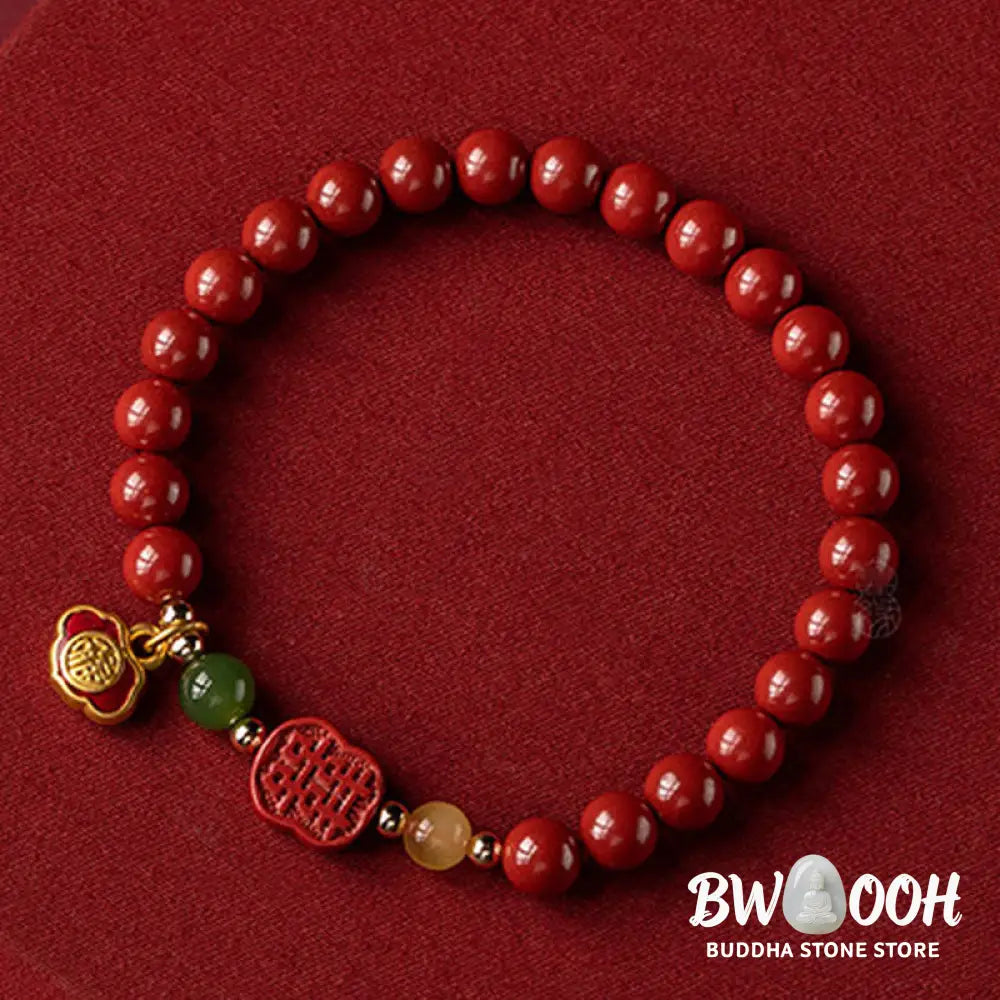 Buddha Stones Cinnabar Happiness Calm Bracelet - BWOOOH - Bracelet