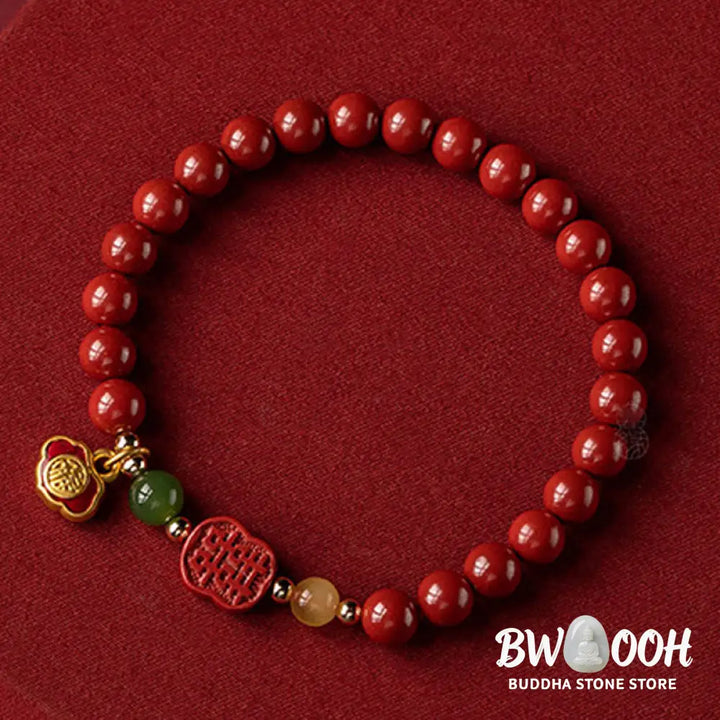 Buddha Stones Cinnabar Happiness Calm Bracelet - BWOOOH - Bracelet