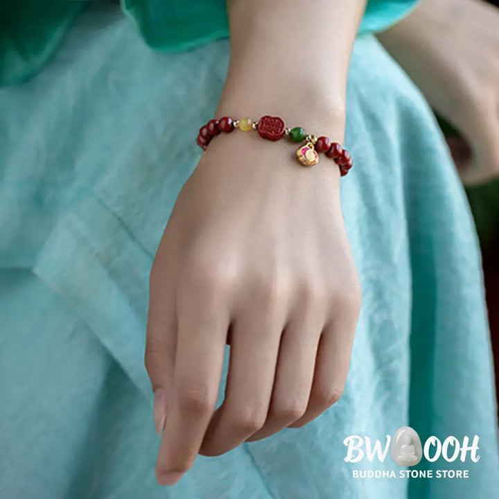 Buddha Stones Cinnabar Happiness Calm Bracelet - BWOOOH - Bracelet