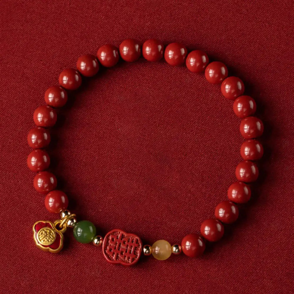 BWOOOH Cinnabar Happiness Calm Bracelet - BWOOOH - 6mm - Bracelet