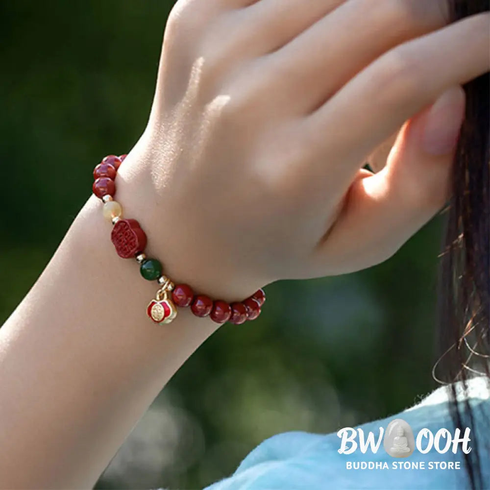 Buddha Stones Cinnabar Happiness Calm Bracelet - BWOOOH - Bracelet