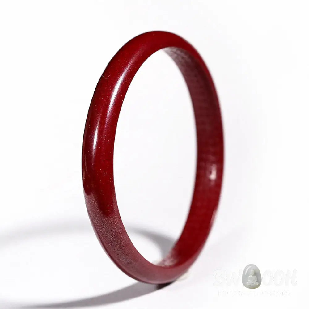Buddha Stones Cinnabar Heart Sutra Engraving Blessing Bangle Bracelet - Bracelet
