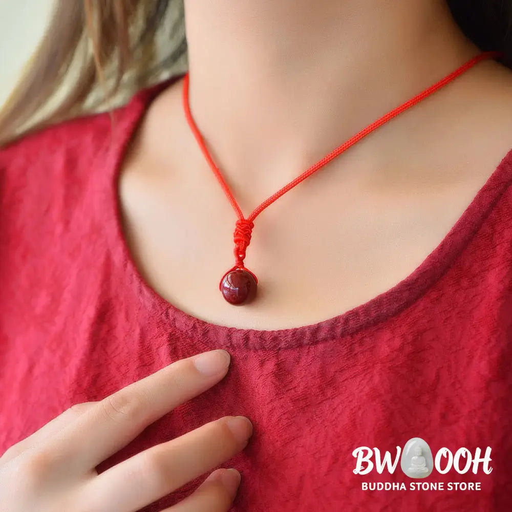 Buddha Stones Cinnabar Keep Away Evil Spirits Necklace Pendants - BWOOOH - Necklaces &amp; Pendants