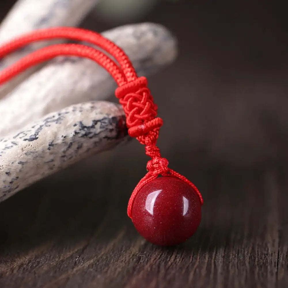 Buddha Stones Cinnabar Keep Away Evil Spirits Necklace Pendants - BWOOOH - Necklaces & Pendants
