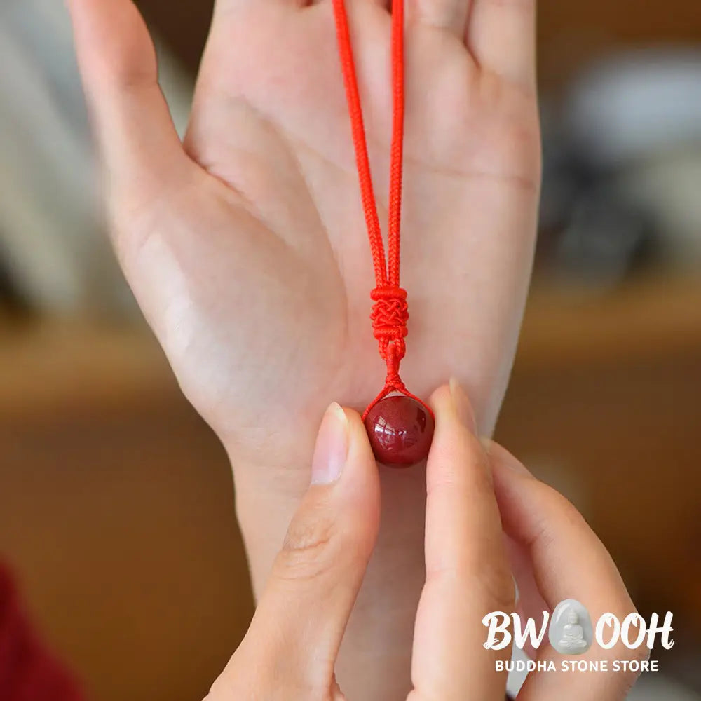 Buddha Stones Cinnabar Keep Away Evil Spirits Necklace Pendants - BWOOOH - Necklaces &amp; Pendants