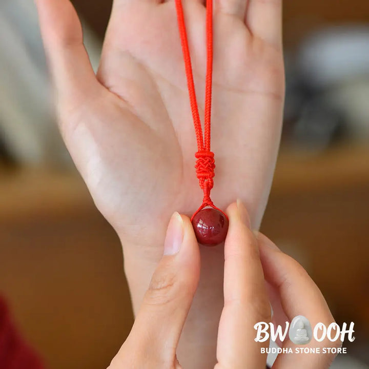 Buddha Stones Cinnabar Keep Away Evil Spirits Necklace Pendants - BWOOOH - Necklaces &amp; Pendants