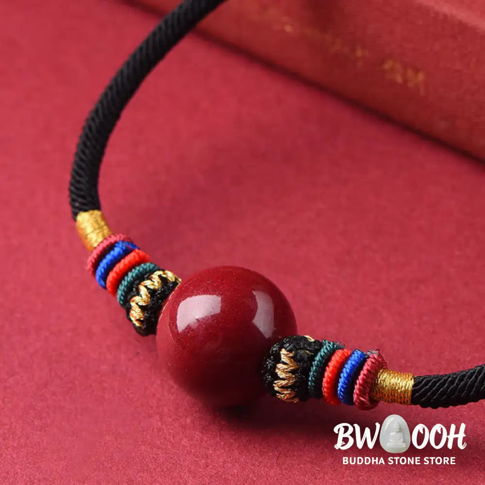 Buddha Stones Cinnabar Lucky Bead Keep Away Evil Spirits Necklace Pendant - BWOOOH - Necklaces &amp; Pendants