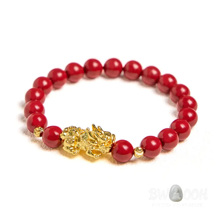 Buddha Stones Cinnabar PiXiu Calm Blessing Bracelet - BWOOOH - Cinnabar(Wrist Circumference 14-16cm) - Bracelet