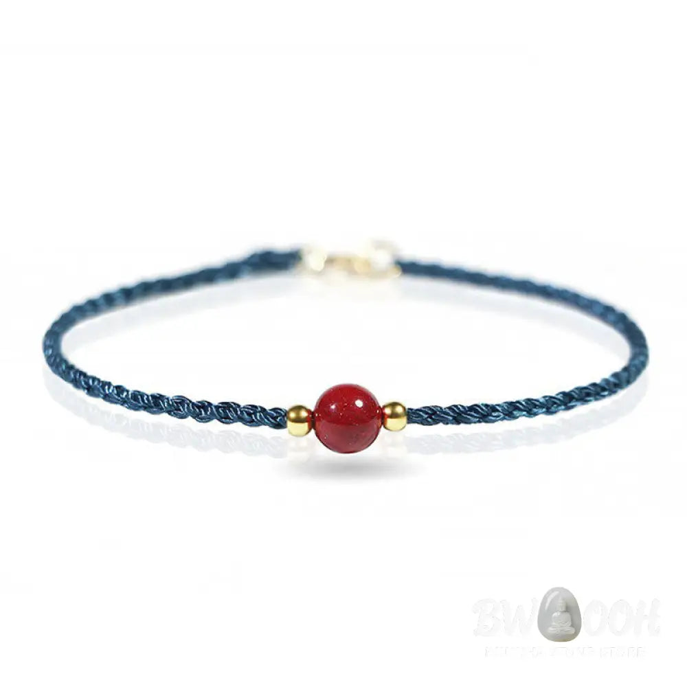 Buddha Stones Cinnabar Red String Blessing Keep Away Evil Spirits Bracelet - Bracelet