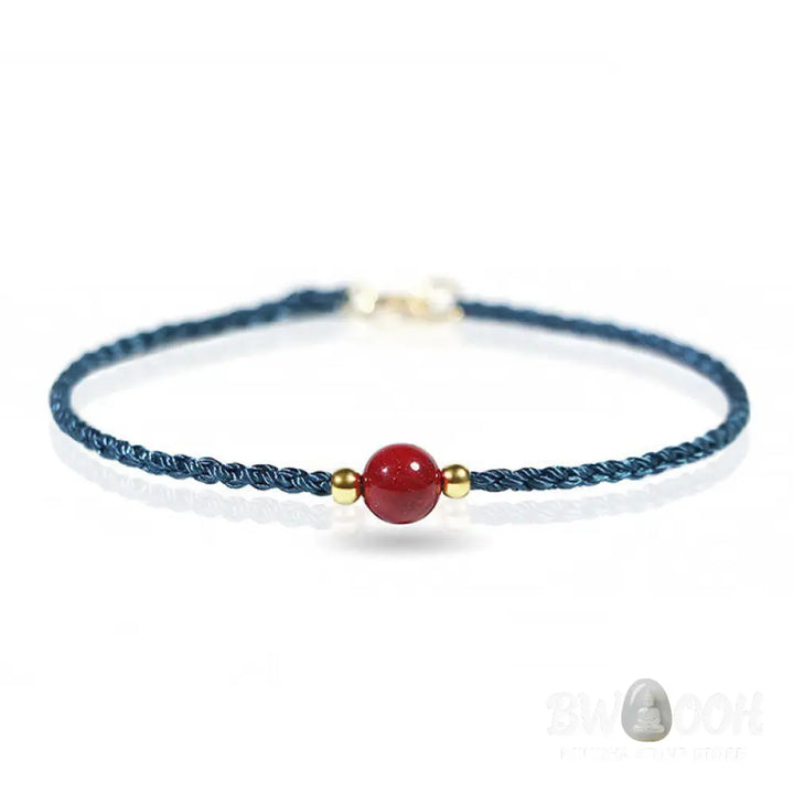 Buddha Stones Cinnabar Red String Blessing Keep Away Evil Spirits Bracelet - Bracelet