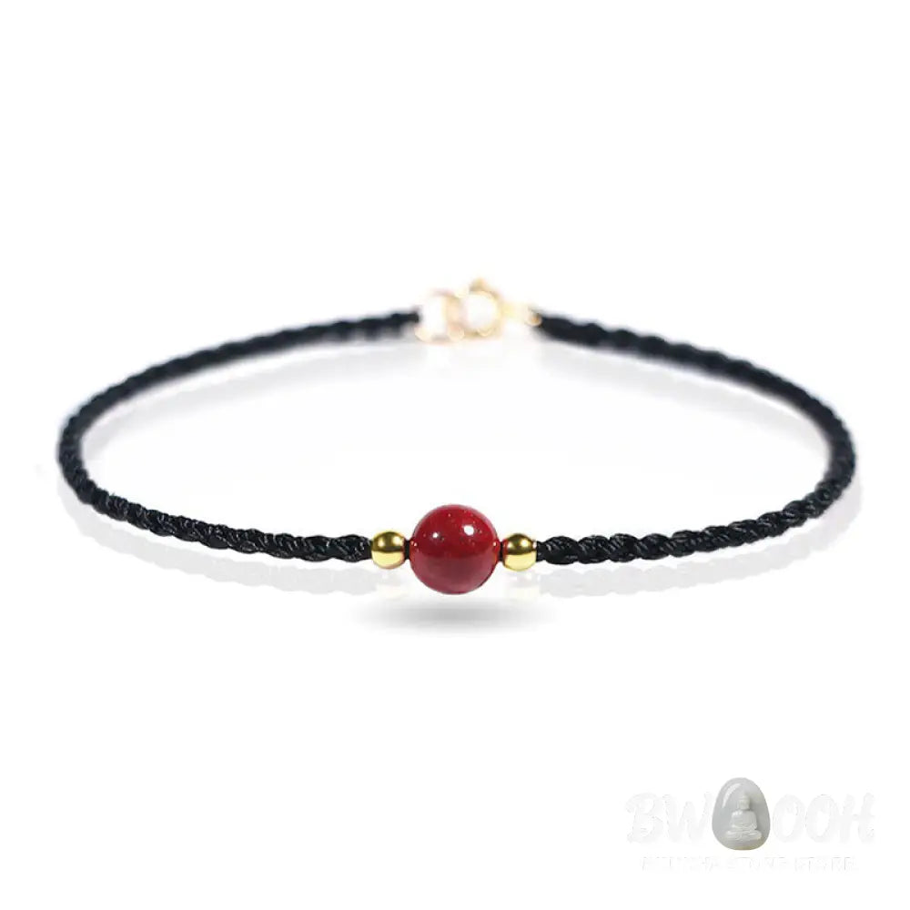 Buddha Stones Cinnabar Red String Blessing Keep Away Evil Spirits Bracelet - Bracelet