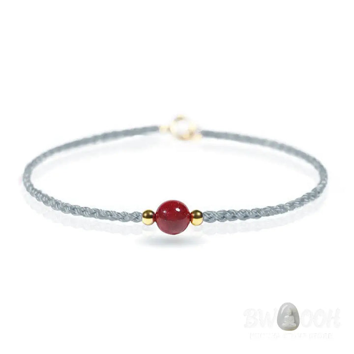 Buddha Stones Cinnabar Red String Blessing Keep Away Evil Spirits Bracelet - Bracelet