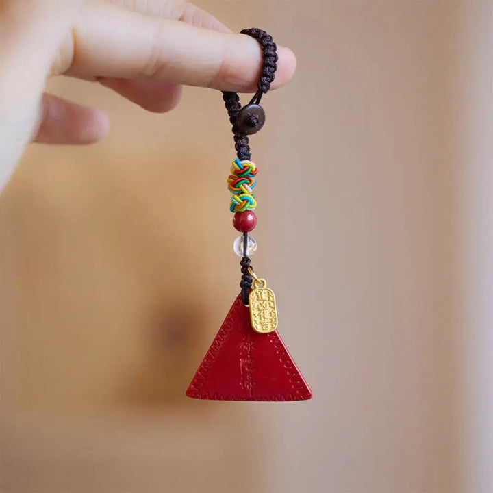 BWOOOH Cinnabar Triangle Pattern Talisman Keep Away Evil 
