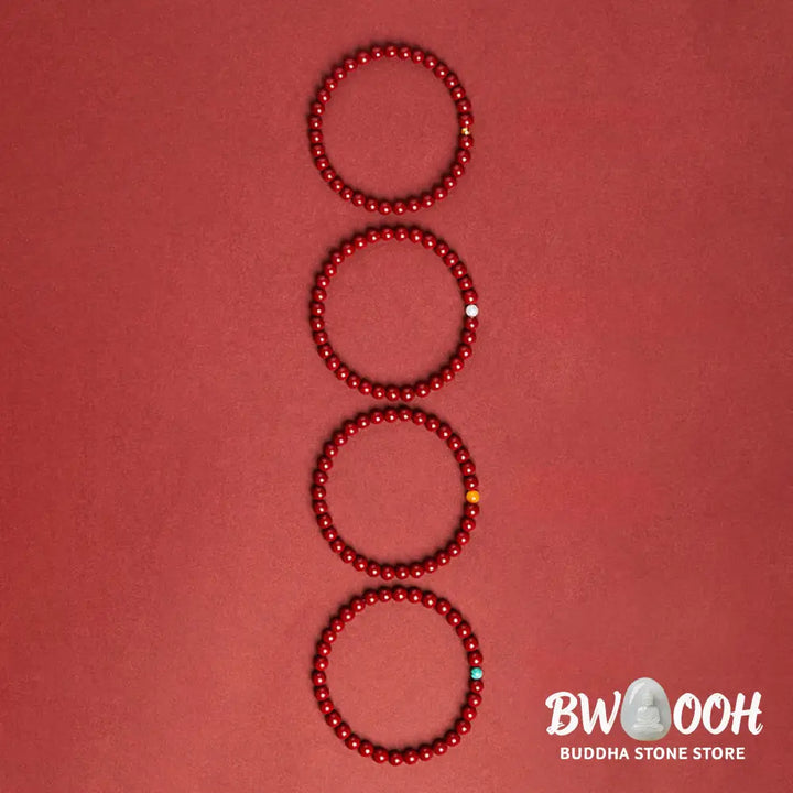 Buddha Stones Cinnabar Turquoise Concentration Bracelet - Bracelet