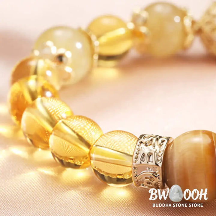 Buddha Stones Citrine Generosity Prosperity Beaded Bracelet - BWOOOH - Citrine (Happiness ♥ Prosperity) - Bracelet