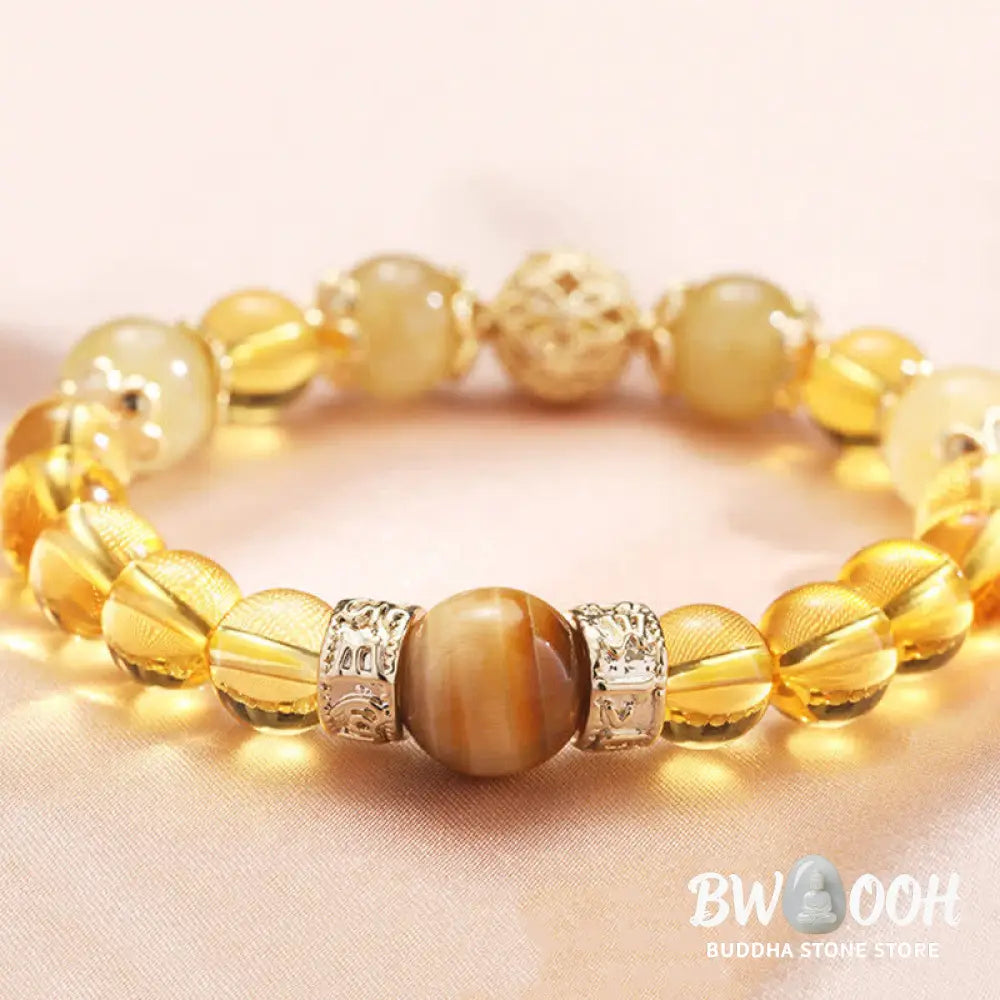 Buddha Stones Citrine Generosity Prosperity Beaded Bracelet - BWOOOH - Citrine (Happiness ♥ Prosperity) - Bracelet