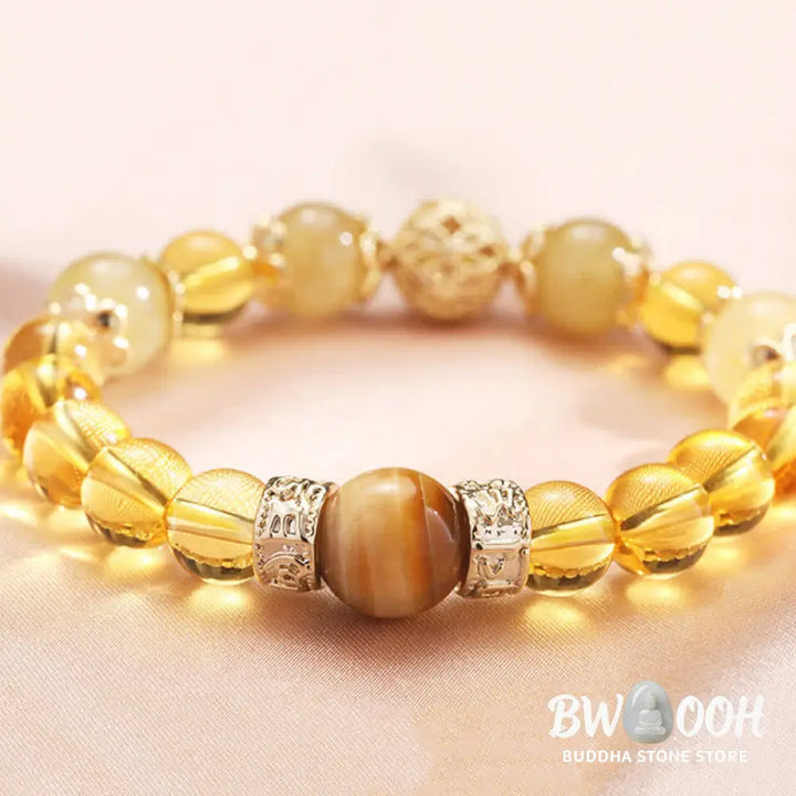 Buddha Stones Citrine Generosity Prosperity Beaded Bracelet - BWOOOH - Citrine (Happiness ♥ Prosperity) - Bracelet