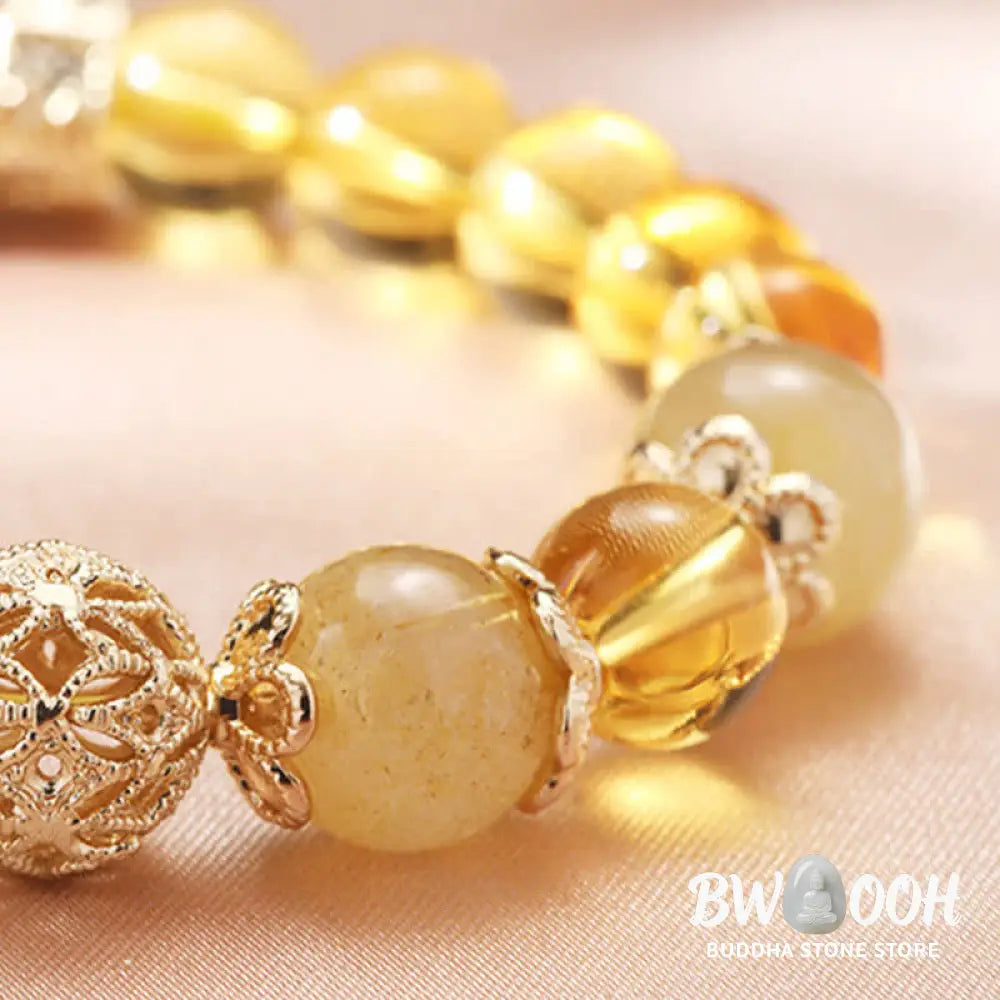 Buddha Stones Citrine Generosity Prosperity Beaded Bracelet - BWOOOH - Citrine (Happiness ♥ Prosperity) - Bracelet