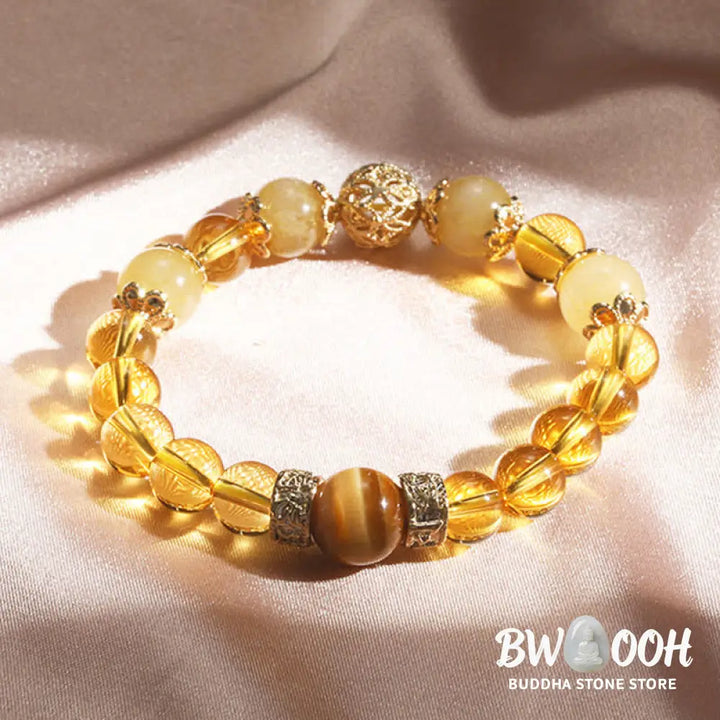 Buddha Stones Citrine Generosity Prosperity Beaded Bracelet - BWOOOH - Citrine (Happiness ♥ Prosperity) - Bracelet