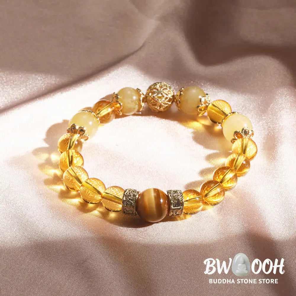 Buddha Stones Citrine Generosity Prosperity Beaded Bracelet - BWOOOH - Citrine (Happiness ♥ Prosperity) - Bracelet