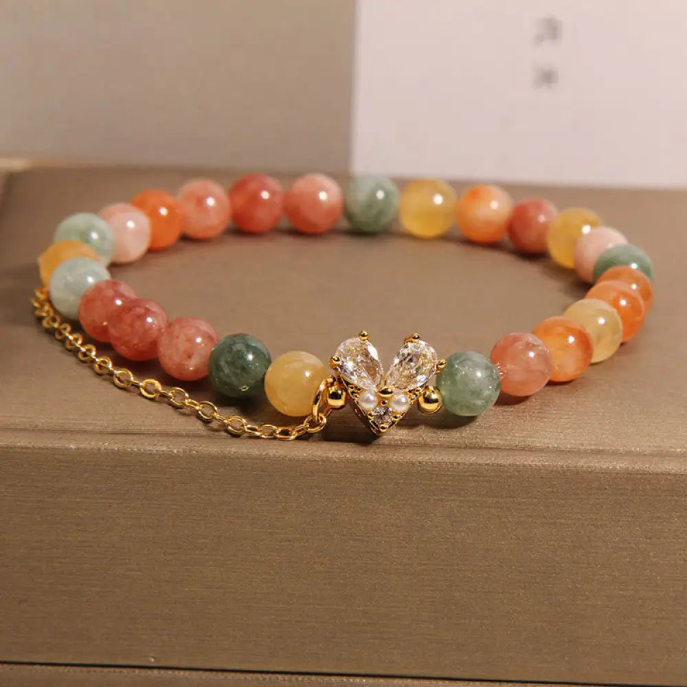 BWOOOH Citrine Green Crystal Prosperity Bracelet - BWOOOH - Various Crystal(Wrist Circumference: 14-16cm)