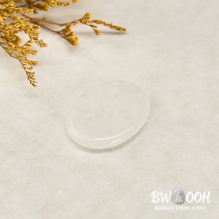 Buddha Stones Clarity &amp; Calm Natural Small Clear Quartz Worry Stone Clarity Crystal Decor 3.5*4.5cm - Clear Quartz