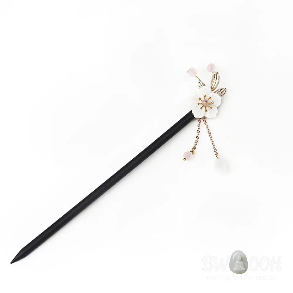 Buddha Stones Classical Chinese Style Bauhinia Tassel Wood Hairpin - Bauhinia Tassel Hairpin - Hairpin