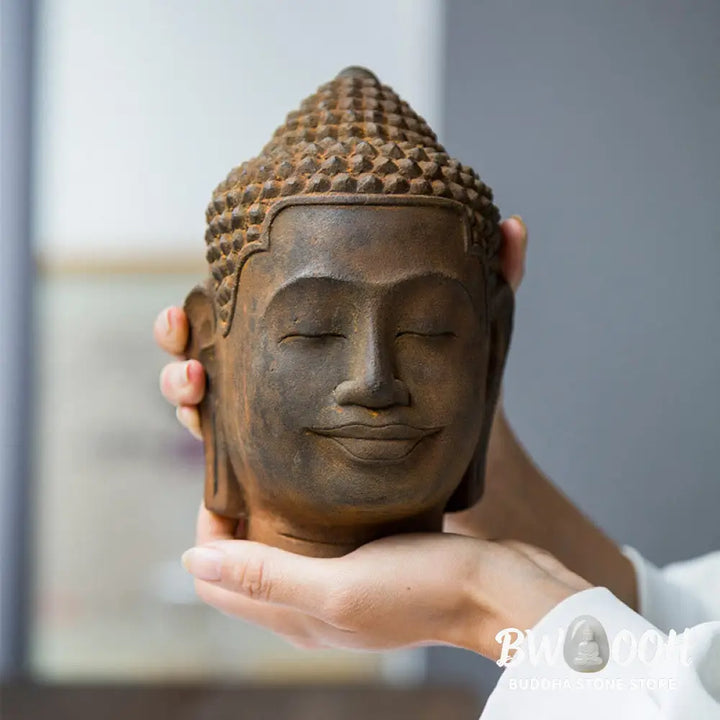 BWOOOH resin Buddha statue - Closed Eyes Contemplation Meditatin