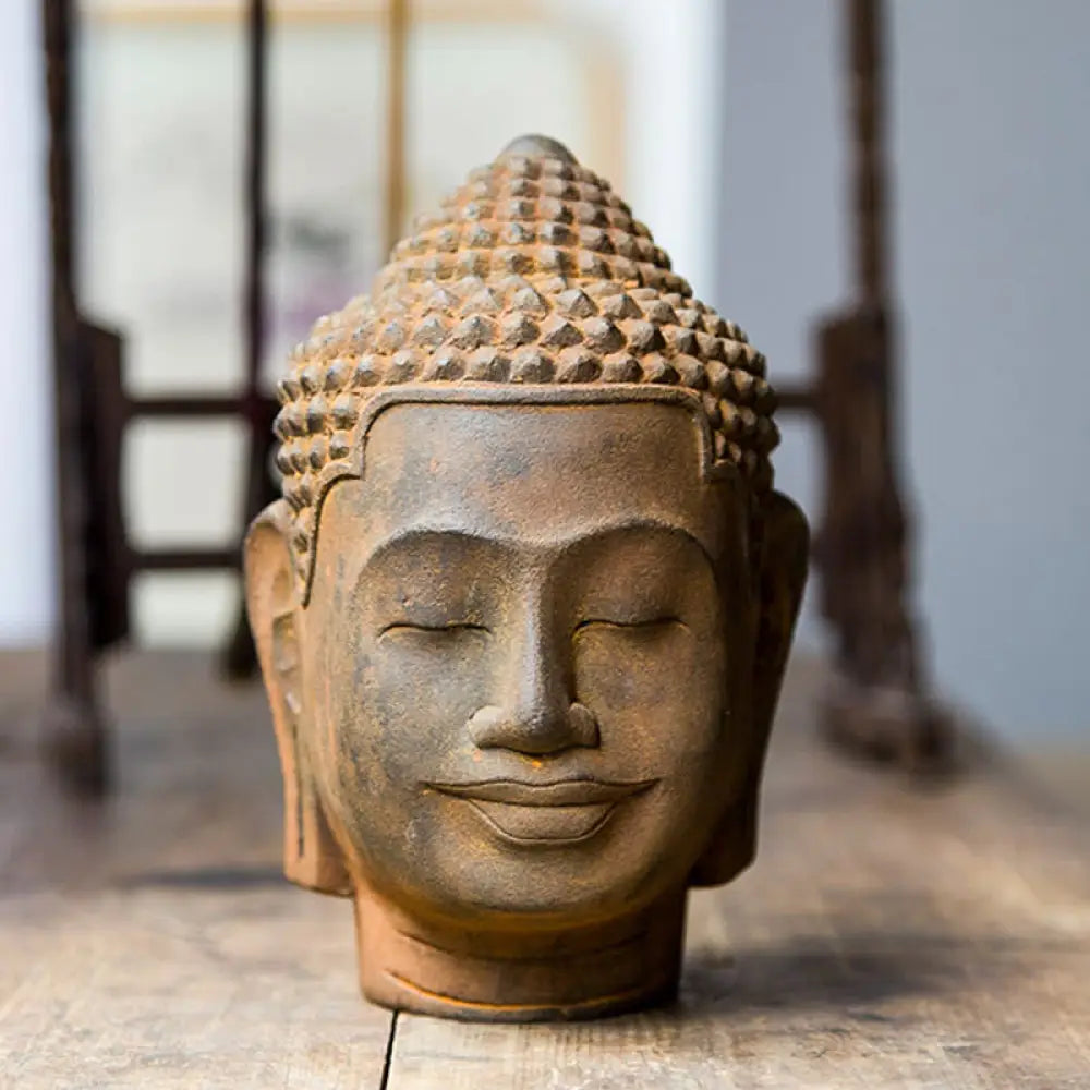 BWOOOH resin Buddha statue - Closed Eyes Contemplation Meditatin