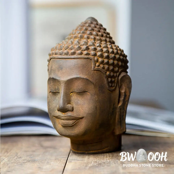 BWOOOH resin Buddha statue - Closed Eyes Contemplation Meditatin