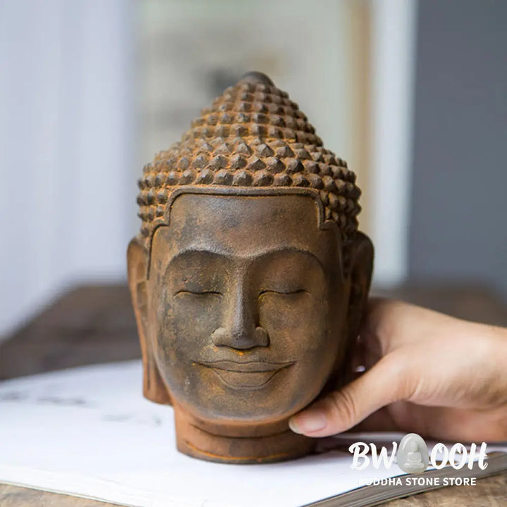BWOOOH resin Buddha statue - Closed Eyes Contemplation Meditatin