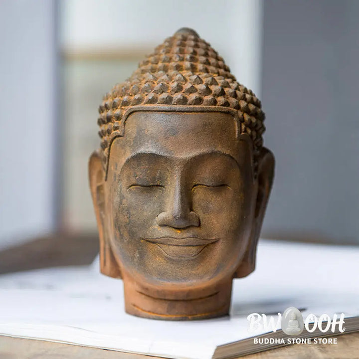 BWOOOH resin Buddha statue - Closed Eyes Contemplation Meditatin